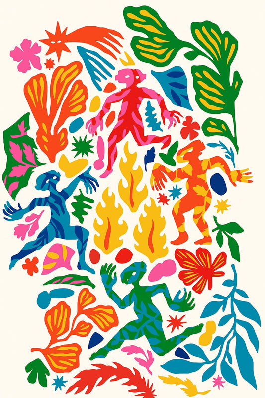 Color dance art print