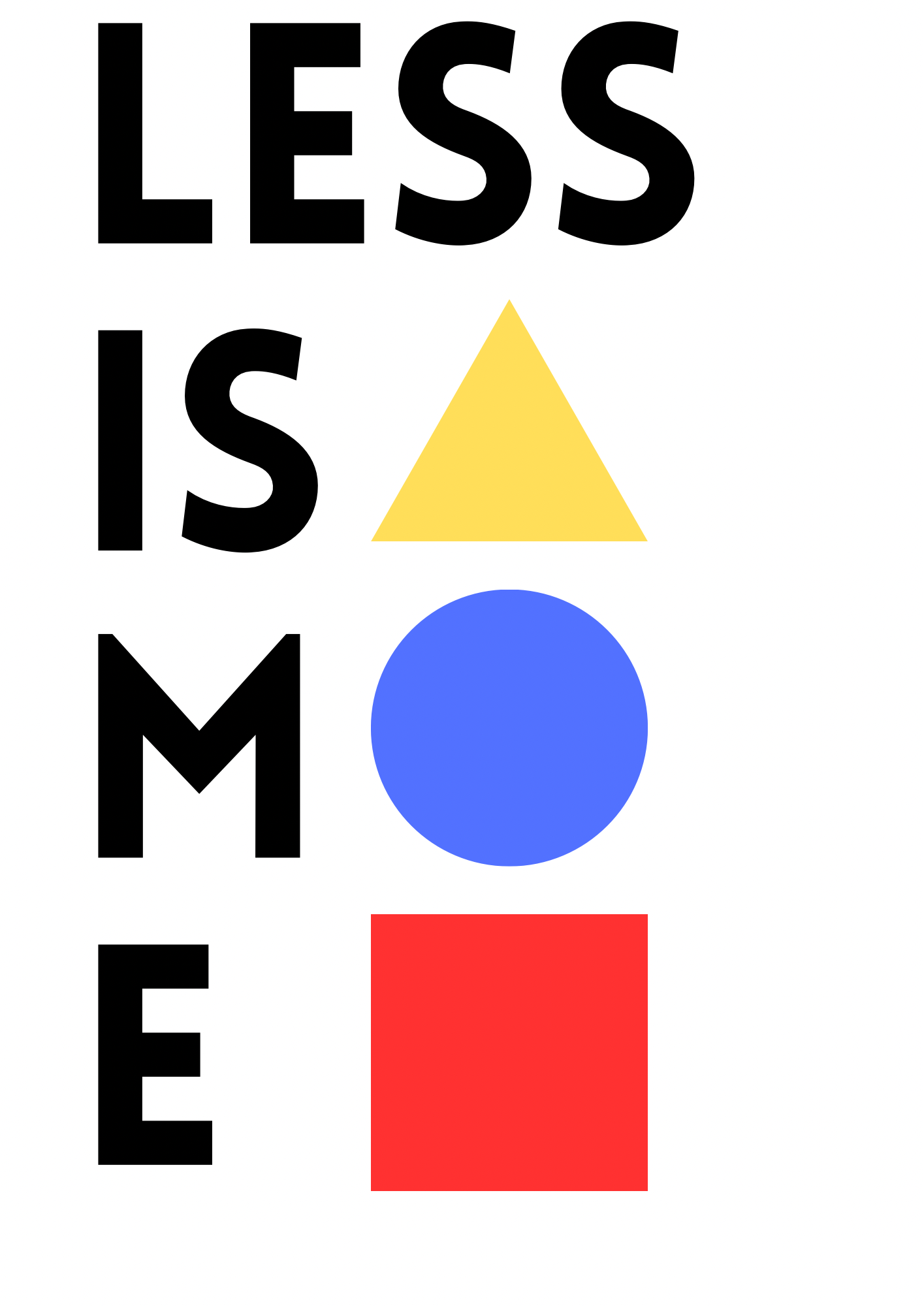 Less is more art print